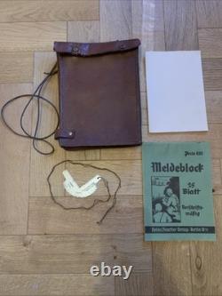 German Pre-WWII Map Case, handwritten Meldeblock And ESERO Planzeiger 29/11/1936