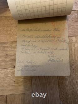 German Pre-WWII Map Case, handwritten Meldeblock And ESERO Planzeiger 29/11/1936