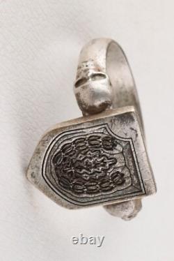 German Ring war period WW2 Oak leaves WWII Skull Germany Battlefield artifact Mi