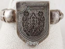 German Ring war period WW2 Oak leaves WWII Skull Germany Battlefield artifact Mi