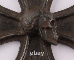 German WW2 Iron Cross pattée SKULL Pendant for Necklace WWII Knights 1939 Army