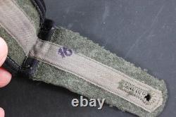 German WWII Army Engineer Enlisted Shoulder Board OD Green with Black Piping