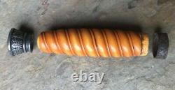 German WWII Original Orange Army Dagger Handle Grip, Ferrule, Pommel Parts