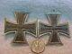 German Wwii, Wwi, Pre War Rare Bavarian Army 1st & 2nd Class Cross Set, Silver