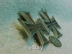 German WWII, WWI, PRE WAR RARE Bavarian Army 1st & 2nd Class Cross Set, Silver