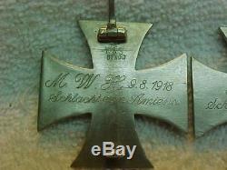 German WWII, WWI, PRE WAR RARE Bavarian Army 1st & 2nd Class Cross Set, Silver