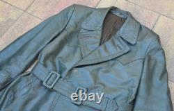 German WWII Wehrmacht Private Soldier Officer's Leather Coat RARE