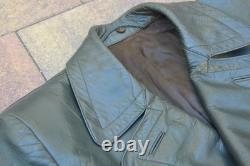 German WWII Wehrmacht Private Soldier Officer's Leather Coat RARE