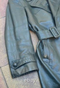 German WWII Wehrmacht Private Soldier Officer's Leather Coat RARE