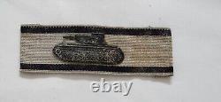 German World War II Army HEER Silver Armored Tank Destruction Strip