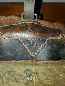 German World War II Army Heer Pony Fur Pack Rucksack Tornister Signed