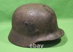 German World War II Army M-40 Combat Helmet Shell With Concussion Cracks