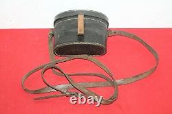 German Wwii Training Binoculars Goerz & Original Leather Case Used In The Army