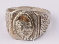 German army Ring WW2 Tank signet WWII Skull pendant Panzerfaust Anti-tank grenad