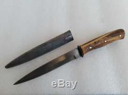 German army fighting knife trench boot dagger Infanteriemesser stag deer WW2