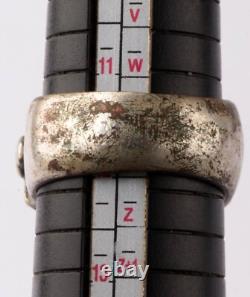 German eagle set WW2 Tirol pendant WWII Army signet ring Hunter Size 11.5 Silver