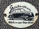 German Enamelled Steel Sign, Volkswagen, Ww2, Wwii Beetle Vw