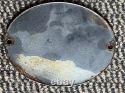 German enamelled steel sign, Volkswagen, WW2, WWII beetle VW