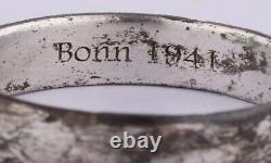 German ring WW2 Bonn 1941 Germany WWII Jewelry Army Military Silverplated Bronze