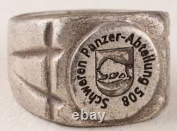 German tankmans Ring war period WW2 badge WWII Germany Battlefield artifact Schw