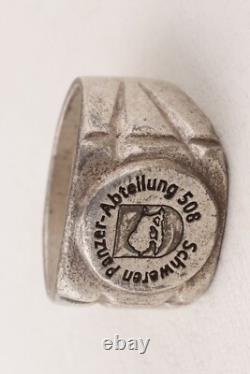 German tankmans Ring war period WW2 badge WWII Germany Battlefield artifact Schw