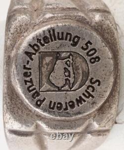 German tankmans Ring war period WW2 badge WWII Germany Battlefield artifact Schw