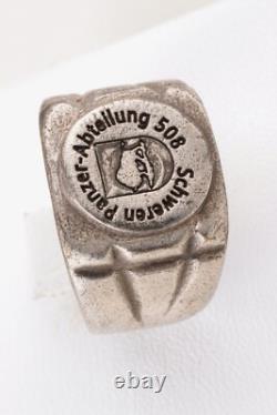 German tankmans Ring war period WW2 badge WWII Germany Battlefield artifact Schw