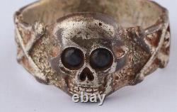 Gothic Ring WW1 wwI WW2 wwII Skeleton German Gott mit uns Skull Bones Death Goth