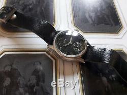 Grana Dh Swiss Wrist Watch German Army 1940s Ww II 2 Military Black Dial For Men