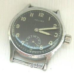 HELIOS DH Wristwatch German Army Wehrmacht of period WWII. Military. Cal. 1130