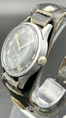 HELIOS Vintage Military DH German Army Watch Wehrmacht WWII Serviced RARE