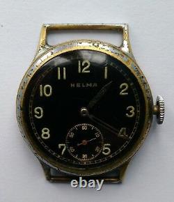 HELMA Wristwatch German Army Wehrmacht of period WWII. Military. Not Working