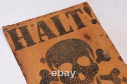 Halt! Stop Poland Polish Stoj! German WW2 Sign war period WWII Germany Army