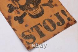 Halt! Stop Poland Polish Stoj! German WW2 Sign war period WWII Germany Army