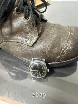 Helvetia WWII German Army DH Watch 34mm Stainless Steel Used Overhauled