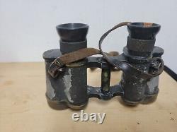 Hensoldt Wetzlar WWII German Army Dienstglas Binoculars 6X30 Leather Case/Strap