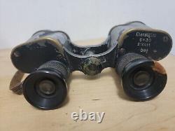 Hensoldt Wetzlar WWII German Army Dienstglas Binoculars 6X30 Leather Case/Strap