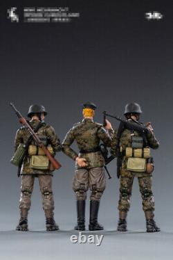 JOYTOY 1/18 WWII German Army Soldier Figure Set Camouflage Trio Officer Soldier