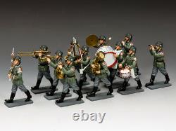 King & Country Ww2 German Army Wh013 12 Piece Wehrmacht Marching Band Mib