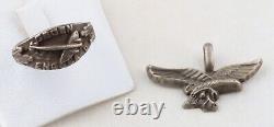 LUFTWAFFE Pendant WWII Ring GERMAN ww2 Air Force GERMANY Army WEHRMACHT Silver