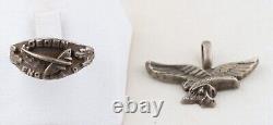 LUFTWAFFE Pendant WWII Ring GERMAN ww2 Air Force GERMANY Army WEHRMACHT Silver