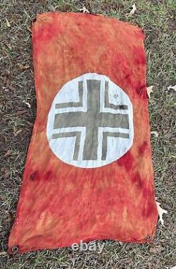 Large Original WW2 German Military Heer Army BALTIC CROSS Vehicle ID Flag