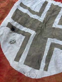 Large Original WW2 German Military Heer Army BALTIC CROSS Vehicle ID Flag