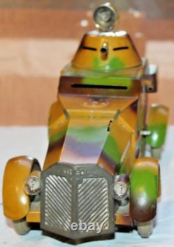 Lineol Wwii German Army Daimler Mercedes Armored Scout Car 1936 Tin Windup Toy