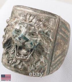 Lion Attack WWII Ring GERMAN ww2 WEHRMACHT GERMANY Army MILITARY Soldiers AMULET