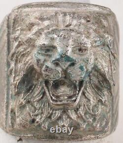 Lion Attack WWII Ring GERMAN ww2 WEHRMACHT GERMANY Army MILITARY Soldiers AMULET