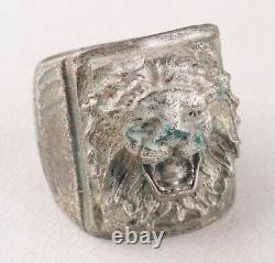 Lion Attack WWII Ring GERMAN ww2 WEHRMACHT GERMANY Army MILITARY Soldiers AMULET