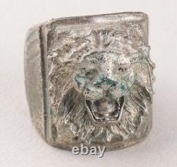 Lion Attack WWII Ring GERMAN ww2 WEHRMACHT GERMANY Army MILITARY Soldiers AMULET