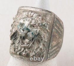 Lion Attack WWII Ring GERMAN ww2 WEHRMACHT GERMANY Army MILITARY Soldiers AMULET