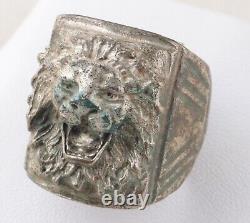 Lion Attack WWII Ring GERMAN ww2 WEHRMACHT GERMANY Army MILITARY Soldiers AMULET